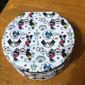 Disney Mickey Mouse Patterned JewelryTravel Case - White and Black
